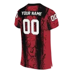 customized miami redhawks rugged stripes red jersey best selling