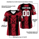 customized miami redhawks rugged stripes red jersey best selling