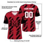 customized miami redhawks stripe block red jersey best selling