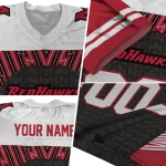 customized miami redhawks tire arrows red black white jersey best selling
