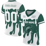 customized michigan state spartans dripping flames green white jersey best selling