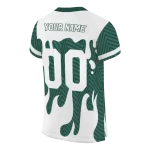 customized michigan state spartans dripping flames green white jersey best selling