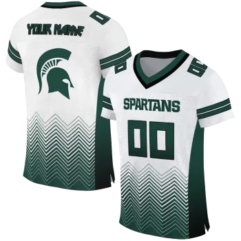 customized michigan state spartans halftone sweep white black jersey best selling