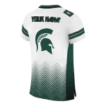 customized michigan state spartans halftone sweep white black jersey best selling