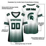 customized michigan state spartans halftone sweep white black jersey best selling