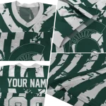 customized michigan state spartans stripe splatter green jersey best selling