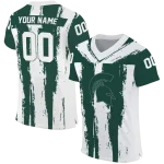customized michigan state spartans striped texture green jersey best selling