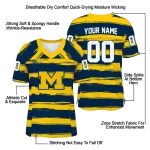 customized michigan wolverines art stripe blue jersey best selling