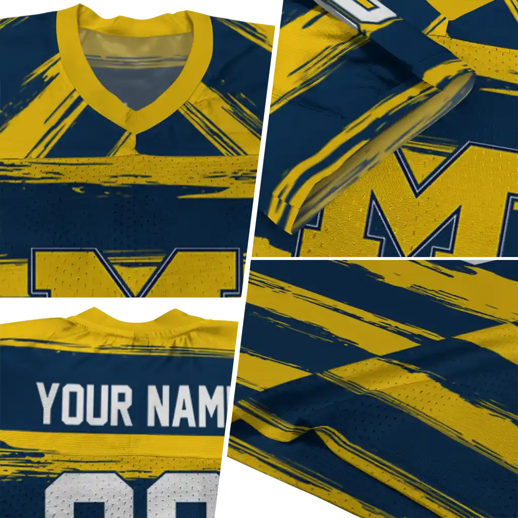 customized michigan wolverines art stripe blue jersey new arrival customized michigan wolverines art stripe blue jersey new arrival