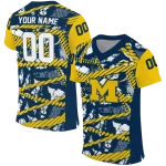 customized michigan wolverines camo shatter blue jersey best selling