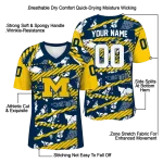 customized michigan wolverines camo shatter blue jersey best selling
