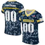 customized michigan wolverines camouflage abstract blue jersey best selling