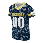 customized michigan wolverines camouflage abstract blue jersey best selling