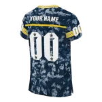 customized michigan wolverines camouflage abstract blue jersey best selling