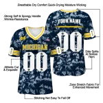 customized michigan wolverines camouflage abstract blue jersey best selling