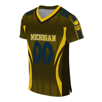 customized michigan wolverines dynamic dots maize jersey fashion forward