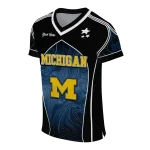 customized michigan wolverines halftone slant blue black jersey best selling
