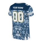 customized michigan wolverines mirrored pattern blue jersey best selling