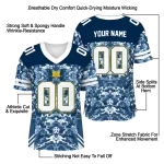 customized michigan wolverines mirrored pattern blue jersey best selling