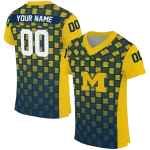 customized michigan wolverines stacked rectangle blue jersey best selling