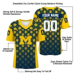 customized michigan wolverines stacked rectangle blue jersey best selling