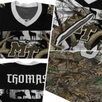 customized middle tennessee blue raiders antler skull camouflage hunting jersey best selling