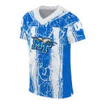 customized middle tennessee blue raiders rugged stripes blue jersey best selling