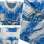 customized middle tennessee blue raiders rugged stripes blue jersey best selling