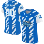 customized middle tennessee blue raiders stripe block blue jersey best selling