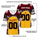 customized minnesota golden gophers brushstroke xs gold black jersey best selling