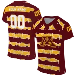 customized minnesota golden gophers layered grids maroon jersey best selling