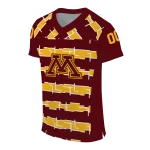customized minnesota golden gophers layered grids maroon jersey best selling