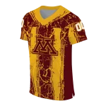 customized minnesota golden gophers rugged stripes maroon jersey best selling