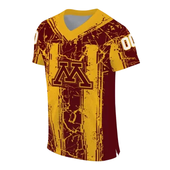 customized minnesota golden gophers rugged stripes maroon jersey fashion forward