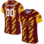 customized minnesota golden gophers stripe block maroon jersey best selling