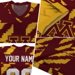 customized minnesota golden gophers stripe block maroon jersey best selling