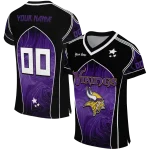 customized minnesota vikings halftone slant purple black jersey best selling