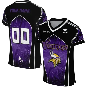 customized minnesota vikings halftone slant purple black jersey best selling