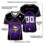 customized minnesota vikings halftone slant purple black jersey best selling