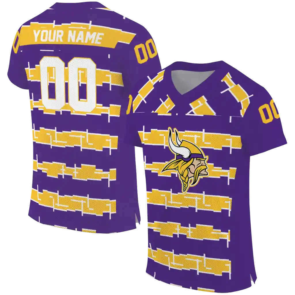 customized minnesota vikings layered grids purple jersey best selling customized minnesota vikings layered grids purple jersey best selling