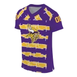 customized minnesota vikings layered grids purple jersey best selling