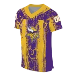 customized minnesota vikings rugged stripes purple jersey best selling