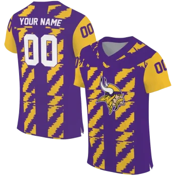 customized minnesota vikings stripe block purple jersey best selling