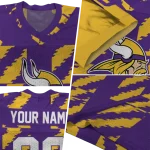 customized minnesota vikings stripe block purple jersey best selling
