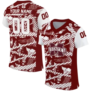 customized mississippi state bulldogs camo shatter maroon jersey best selling