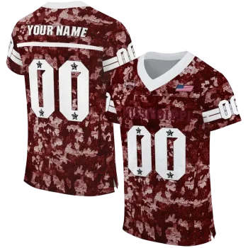 customized mississippi state bulldogs camouflage abstract maroon jersey best selling