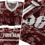 customized mississippi state bulldogs camouflage abstract maroon jersey best selling