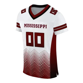 customized mississippi state bulldogs halftone sweep white black jersey fashion forward
