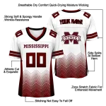 customized mississippi state bulldogs halftone sweep white black jersey best selling