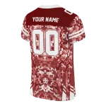 customized mississippi state bulldogs mirrored pattern maroon jersey best selling